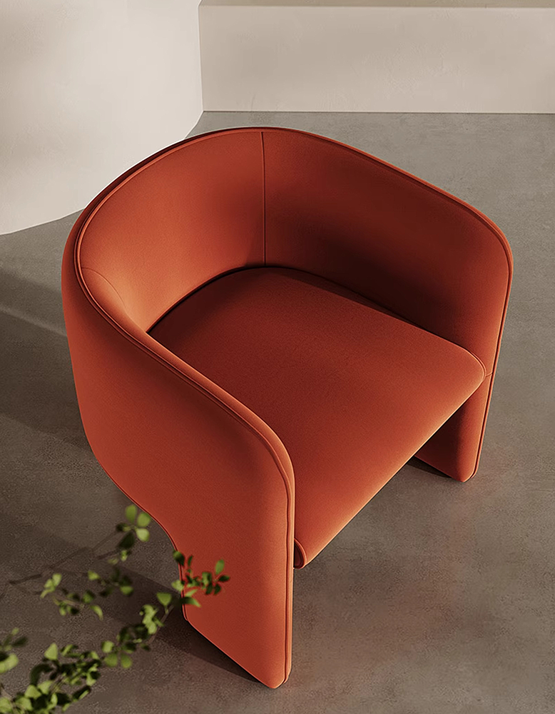 Woodsen Lobby Lounge Chair, Red