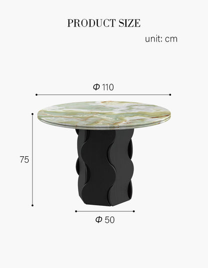 Quintero Dining Table Round, Marble Or Travertine