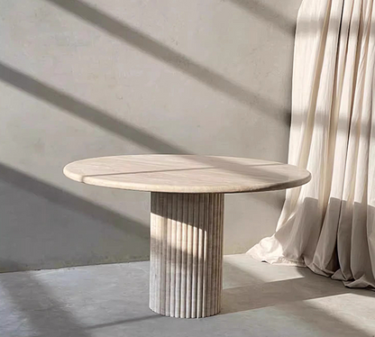 Callista Round Dining Table, Marble