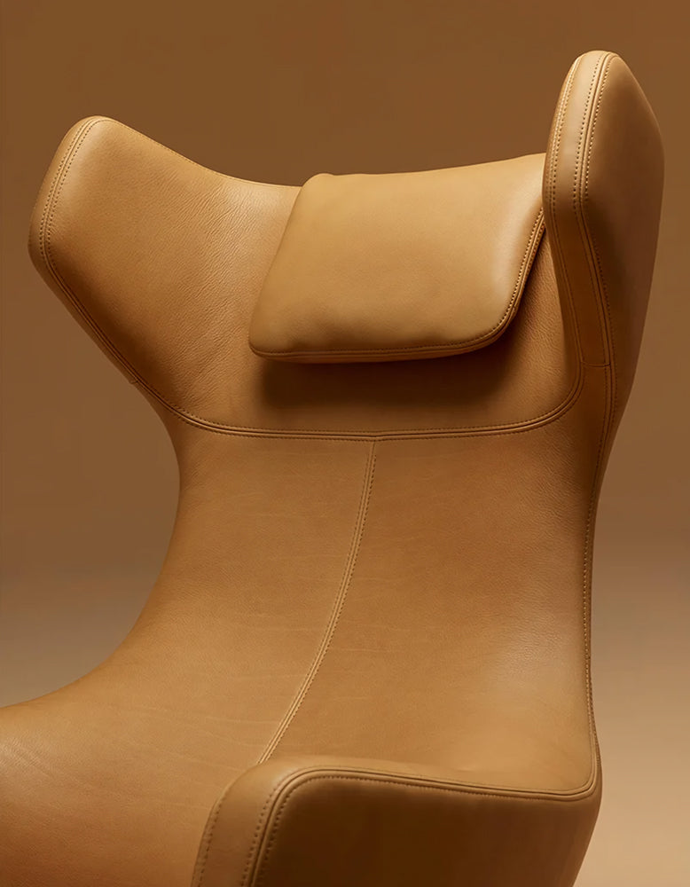 Ghoshal Egg Chair, Wingback Lounge Chair With Recliner & Footstool