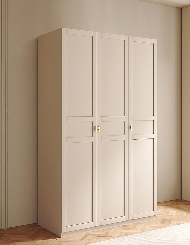 Andersson Tall Wooden Wardrobe, Cream