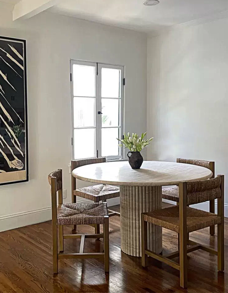 Callista Round Dining Table, Marble