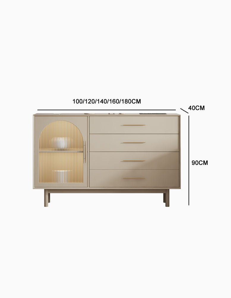 Clear Single Door Sideboard, Four Layers-DC Concept-DC Concept