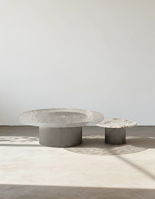 Eirik Coffee Table & Side Table, Marble & Acrylic-DC Concept-DC Concept