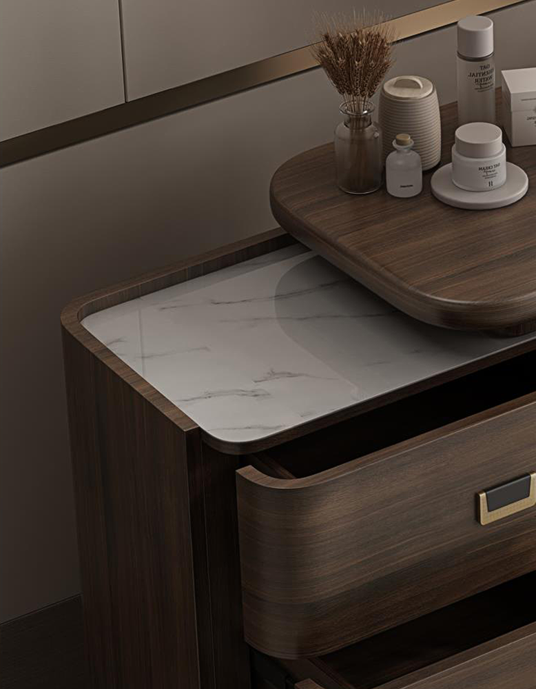 Harvey Dressing Table With Side Drawer-DC Concept-DC Concept