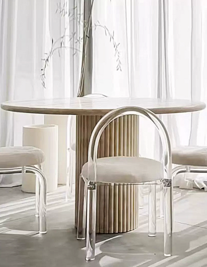 Callista Round Dining Table, Marble