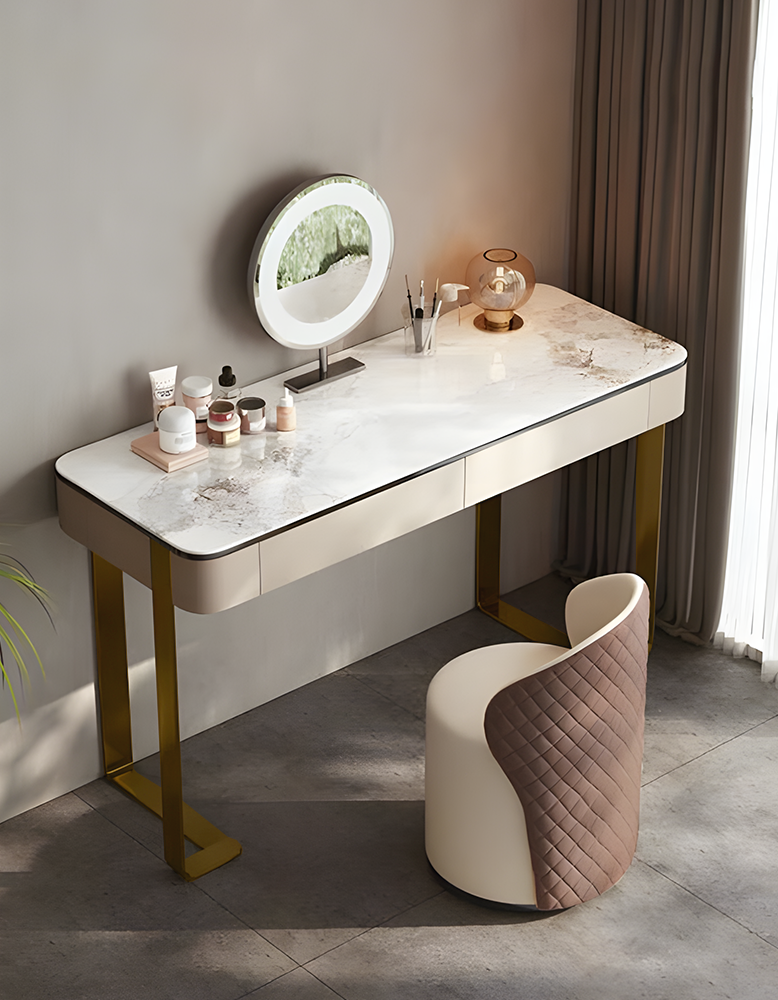 Hamlin Dressing Table With Mirror, Sintered Stone-DC Concept-DC Concept