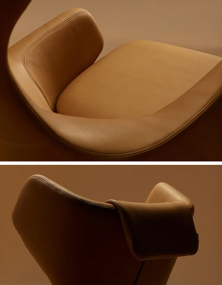 Ghoshal Egg Chair, Wingback Lounge Chair With Recliner & Footstool