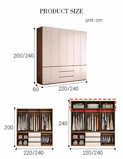 Tiwari Small Wardrobe, 2 Double Wardrobe With Dressing Table, More Size