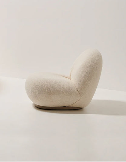 Classic Boucle Pacha Lounge Chair, Gold Base