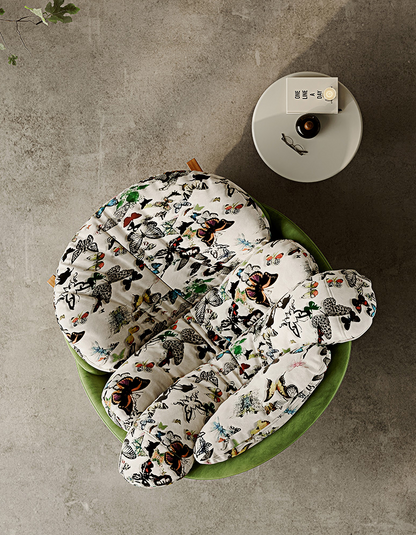 Eowyn Lounge Rocking Armchair, Butterfly Print