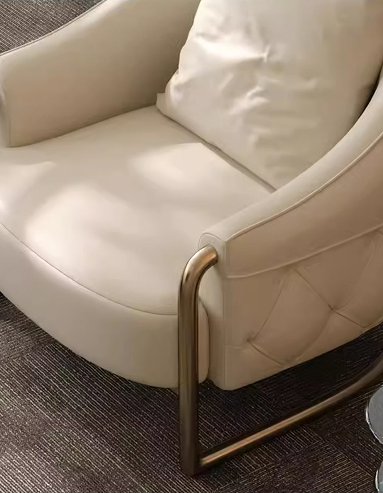 Quigley Lobby Lounge Chair, Real Leather