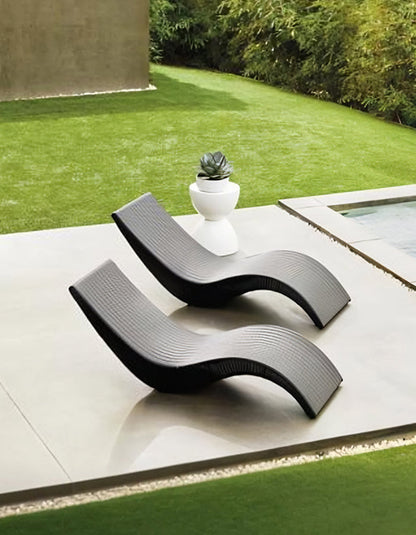 Barrow Outdoor Sun Lounger, Garden Lounger, PE Rattan