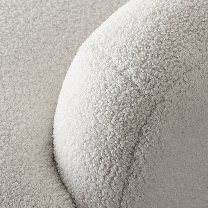 Carmen Armchair With Footstool, White Boucle