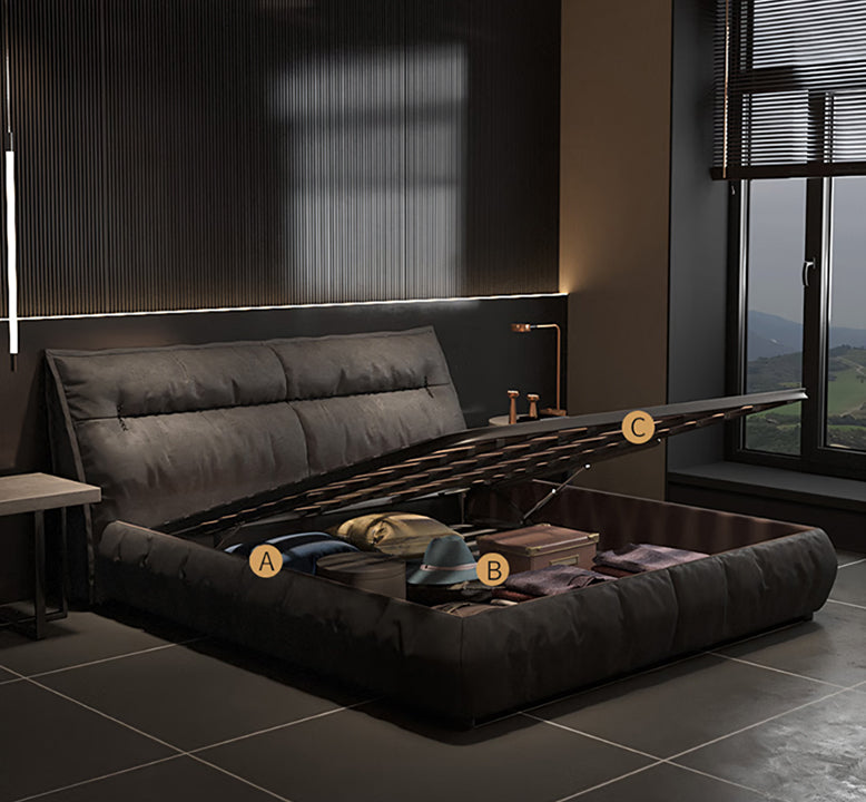 Raj King Size, Super King Size Bed With Storage, Black