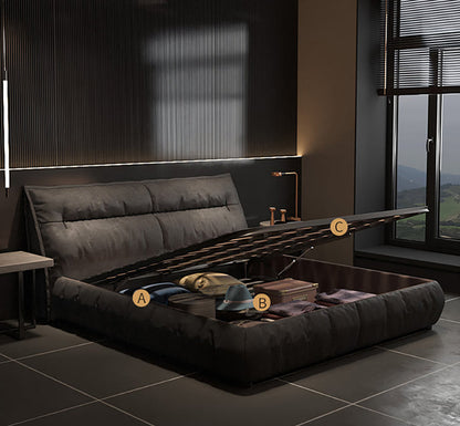 Raj King Size, Super King Size Bed With Storage, Black