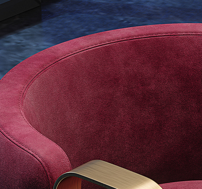 Thaddea Vintage Armchair, Red