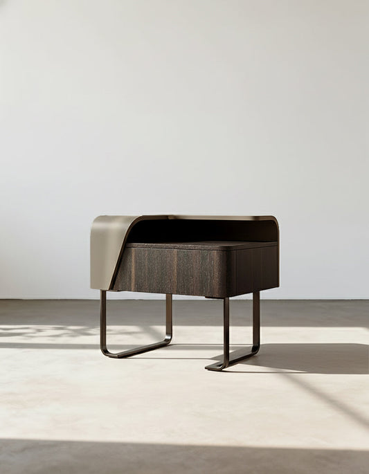 Aella Contemporary Bedside Table, Solid Wood-DC Concept-DC Concept