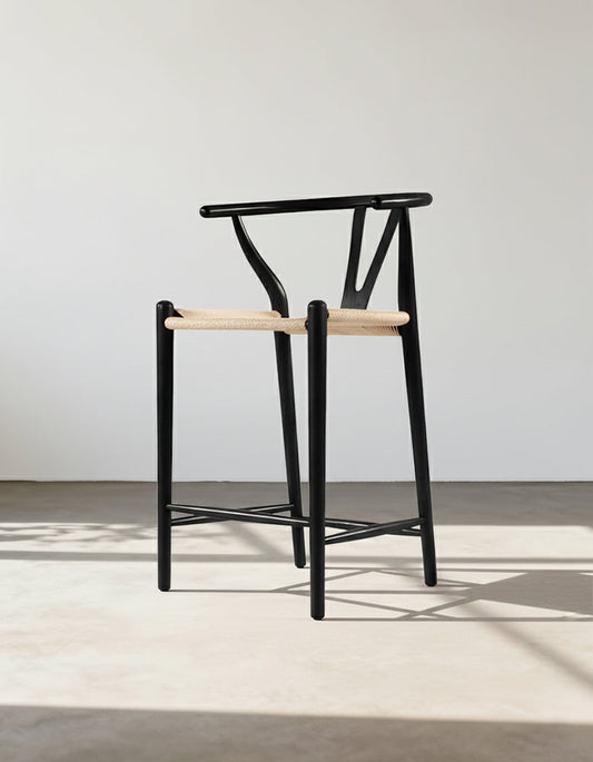 Wishbone Bar Stool Black Ash-DC Concept-DC Concept