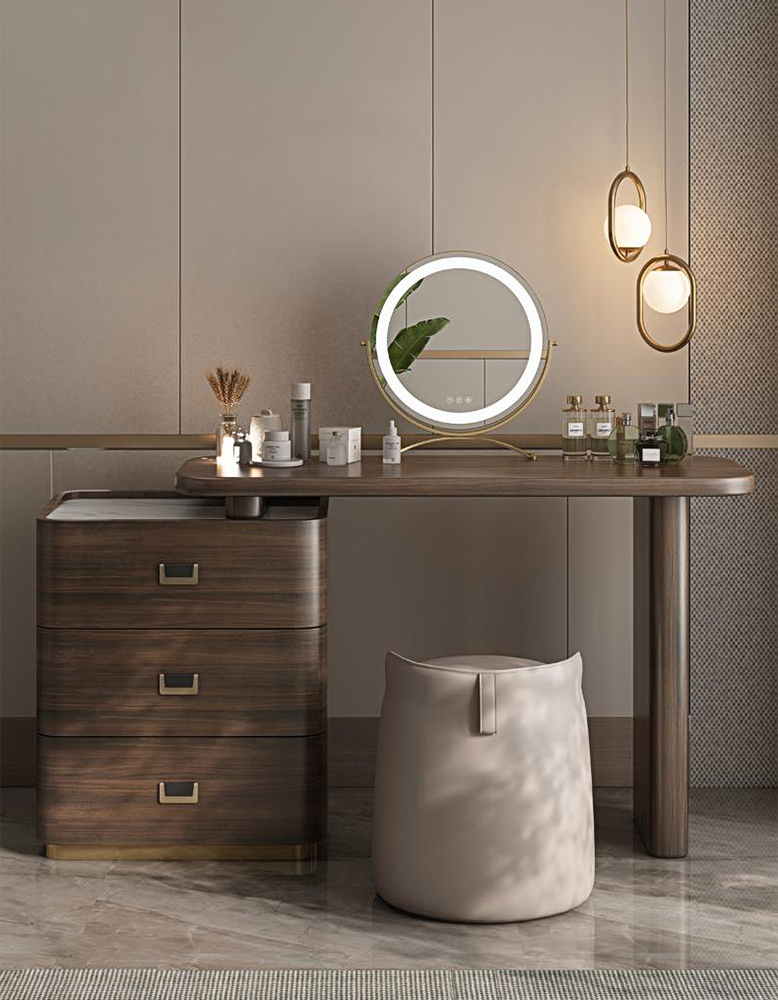 Harvey Dressing Table With Side Drawer-DC Concept-DC Concept