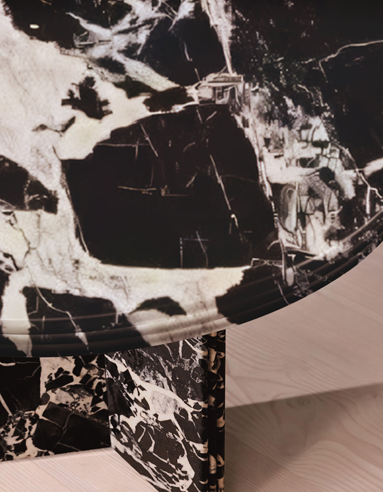 Rosaline Black Marble Dining Table, Oval