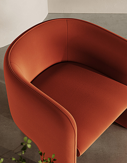 Woodsen Lobby Lounge Chair, Red