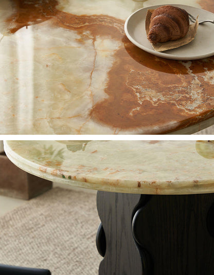 Quintero Dining Table Round, Marble Or Travertine