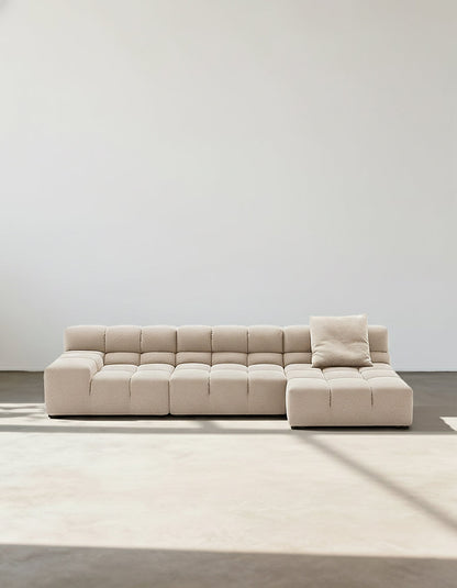 Gemma Three Seater Modular Sofa, Linen/Velvet-DC Concept-DC Concept