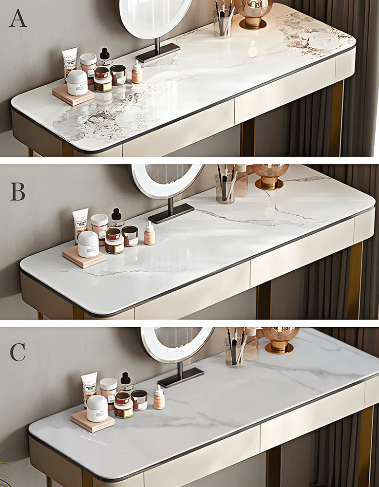 Hamlin Dressing Table With Mirror, Sintered Stone-DC Concept-DC Concept