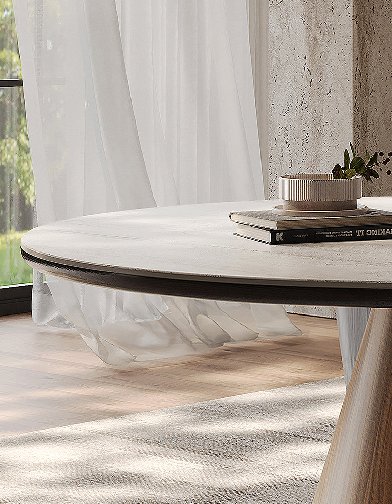 Becerra Foldable Round Dining Table, Wood