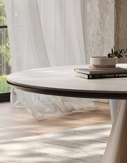 Becerra Foldable Round Dining Table, Wood