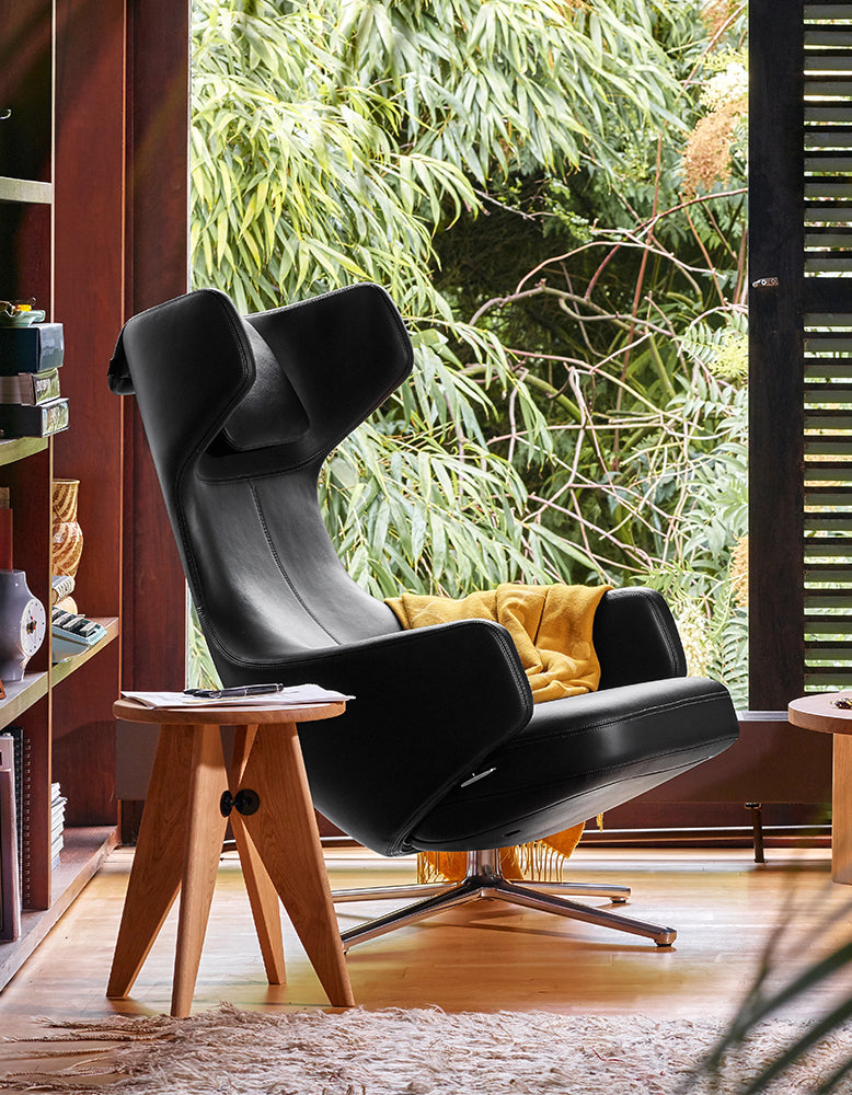 Ghoshal Egg Chair, Wingback Lounge Chair With Recliner & Footstool