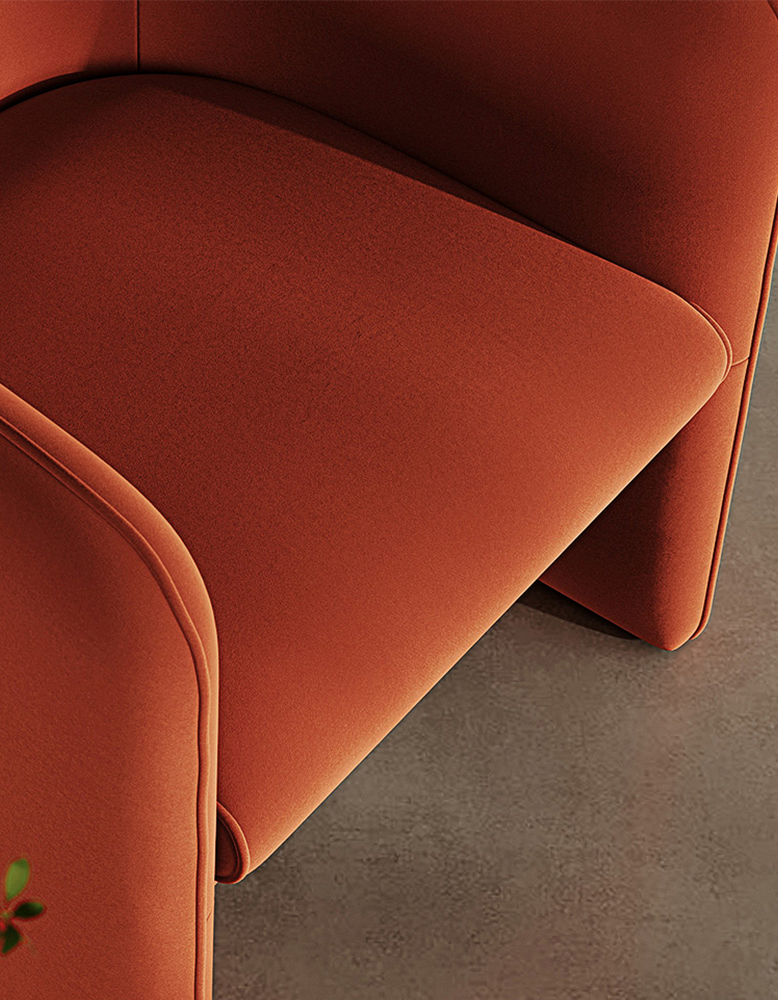 Woodsen Lobby Lounge Chair, Red