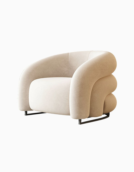 K93 Armchair, White Velvet｜ DC Concept