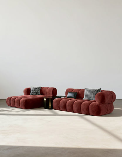 Anouk Modern Red Modular Sofa, Three/ Two Seater Sofa-DC Concept-DC Concept