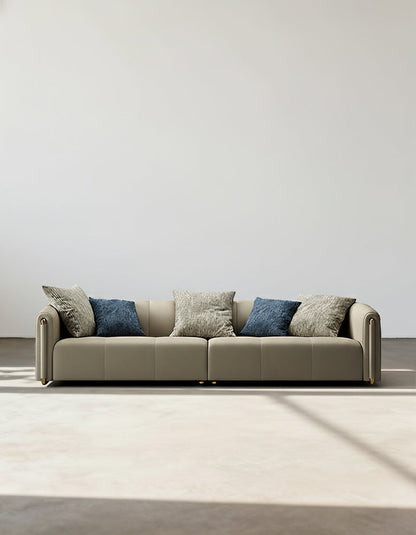 Home Contemporary Three Seater Sofa Set, Real Leather-DC Concept-DC Concept