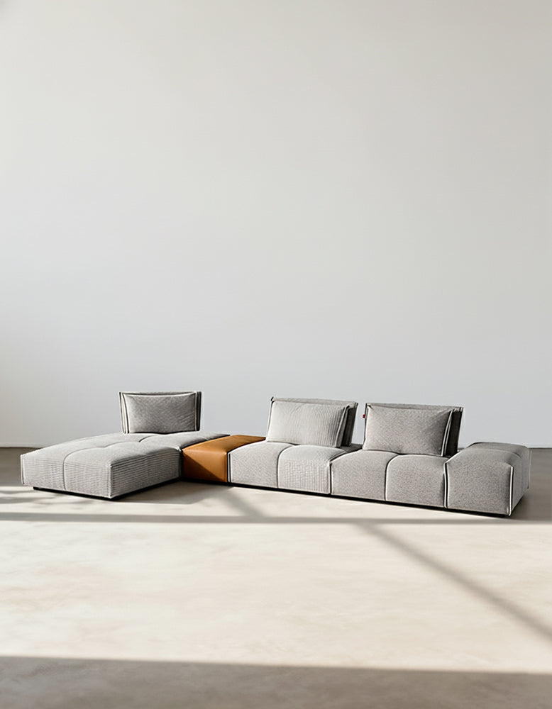 L-Shaped Sectional Two Seater/ Three Seater Sofa, Linen-DC Concept-DC Concept
