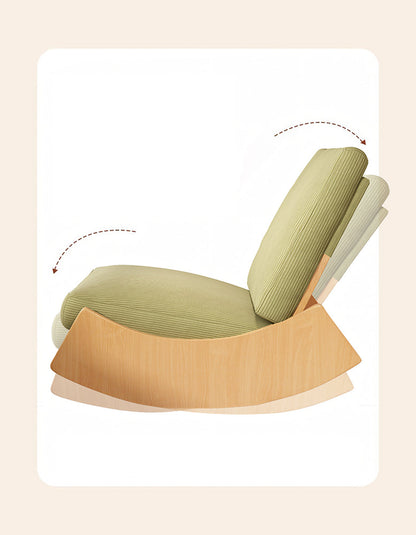 Valdez Rocking Lounge Chair, Corduroy & Wood