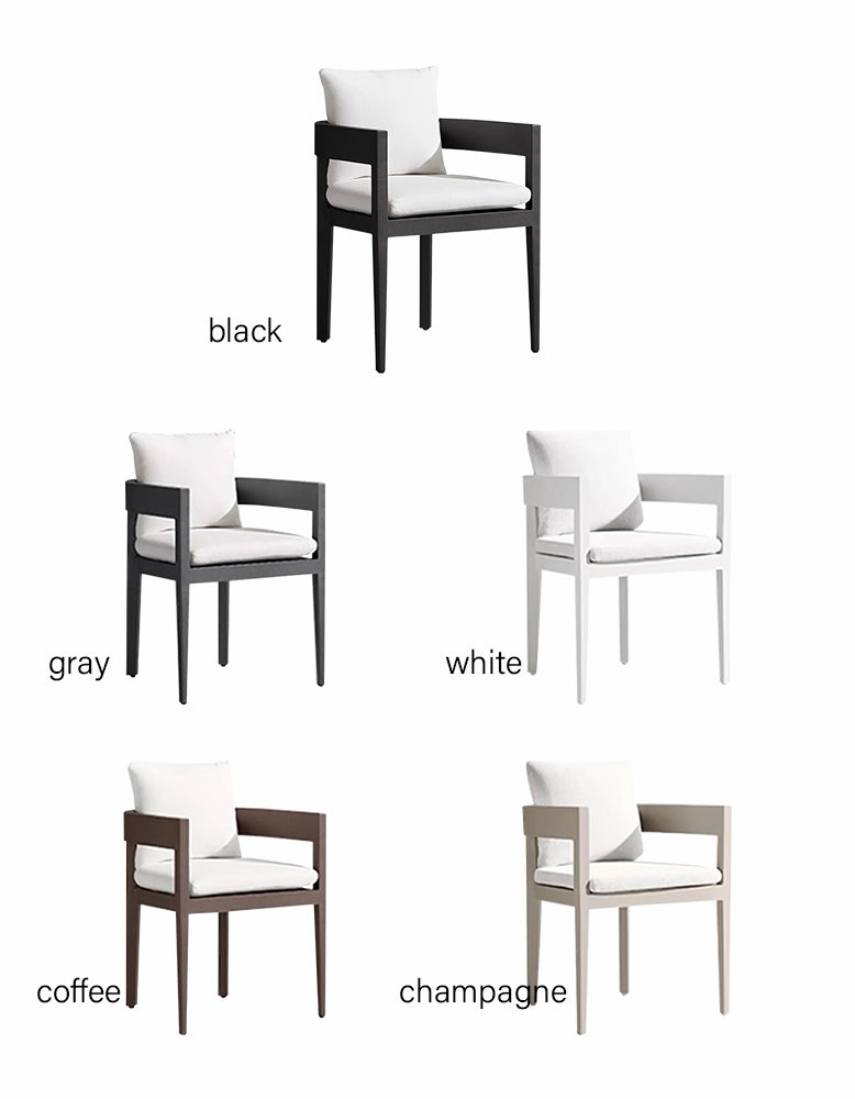 Cortez Outdoor Dining Table Set, Black