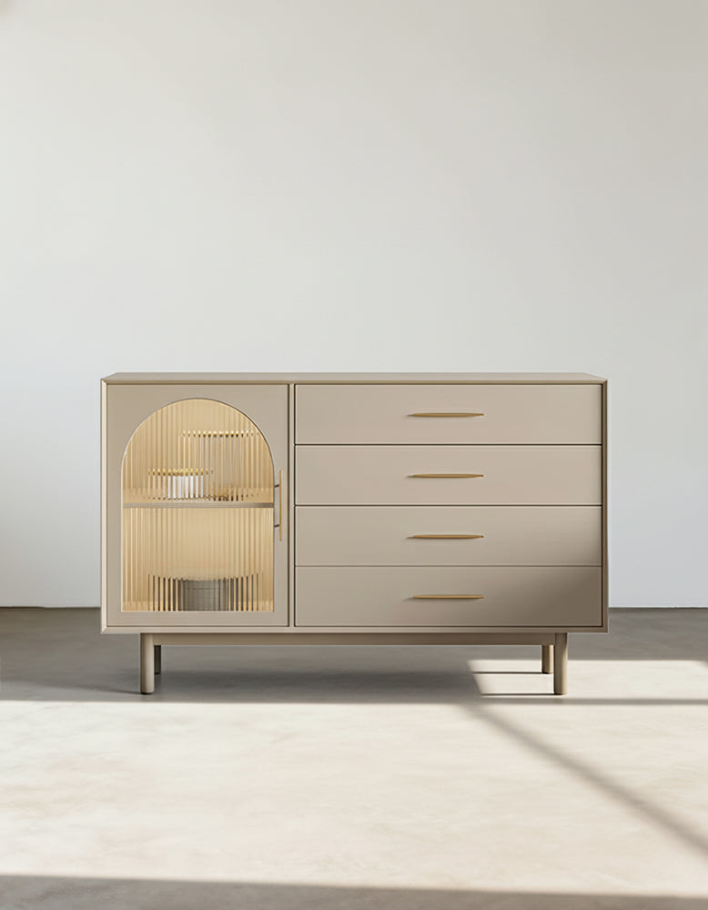 Clear Single Door Sideboard, Four Layers-DC Concept-DC Concept