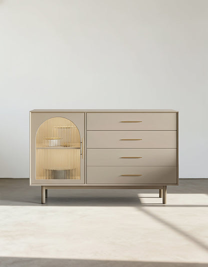 Clear Single Door Sideboard, Four Layers-DC Concept-DC Concept
