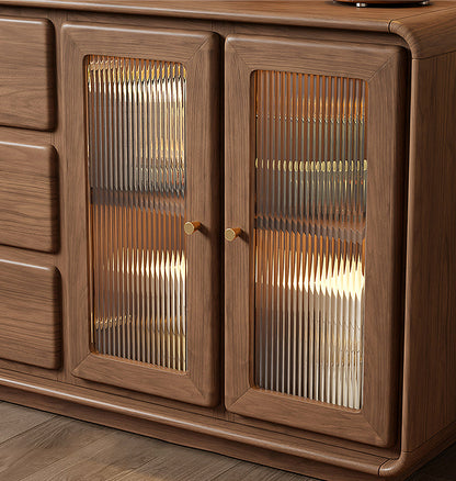 Ramirez Corner Dressing Table, Extendable Dressing Table, Walnut
