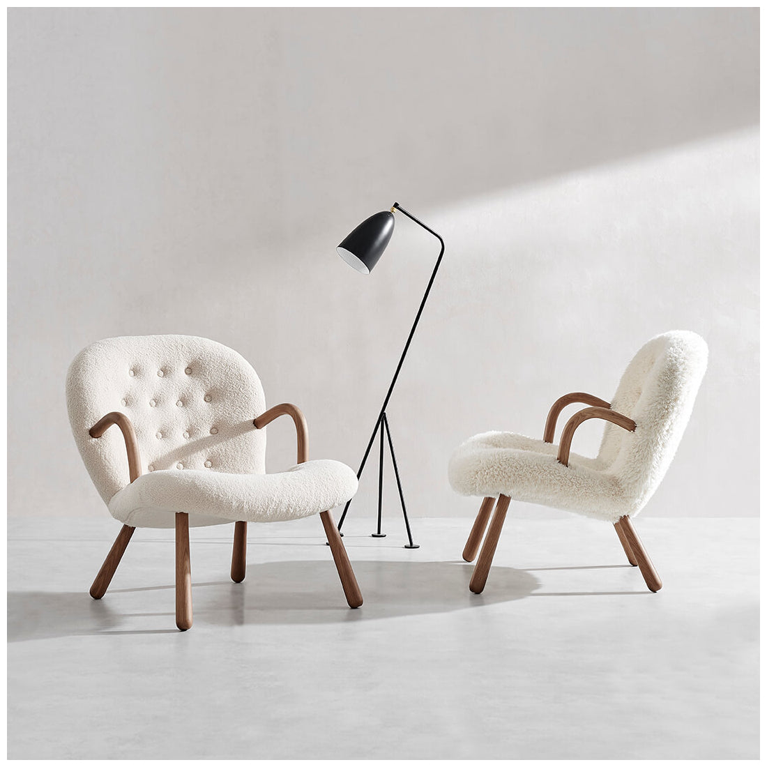 Arctander Clam Armchair Sheepskin, Long Hair｜ DC Concept