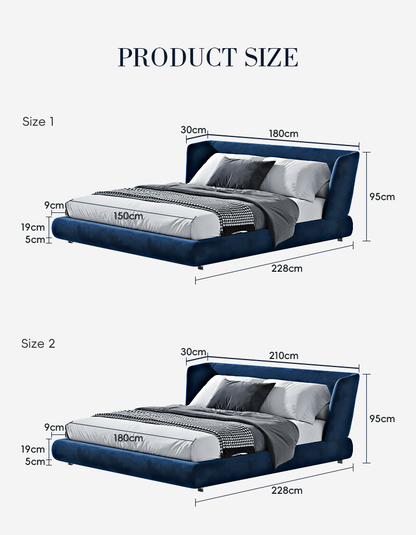 Baffin Super King Size Bed, Velvet