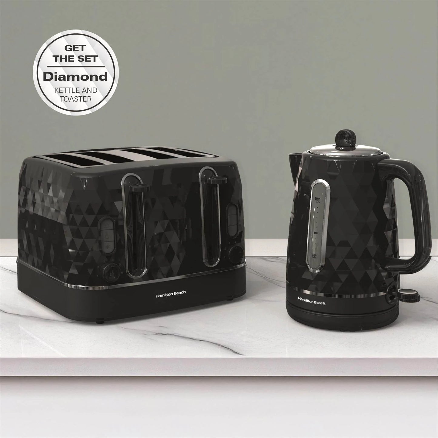 Hamilton Beach Diamond Kettle & Toaster Set