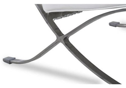 Modern Barcelona Chair And Footstool, Brown Leather｜ DC Concept