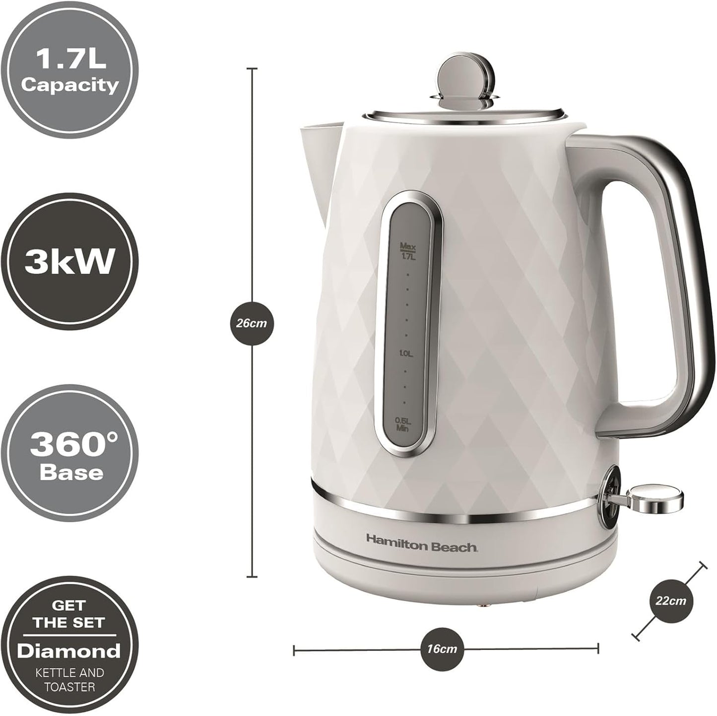 Hamilton Beach Diamond 1.7L Kettle
