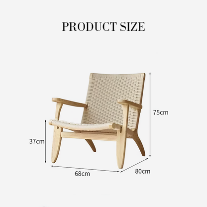 Hans CH25 Lounge Chair, Oiled Oak, Natural Cord