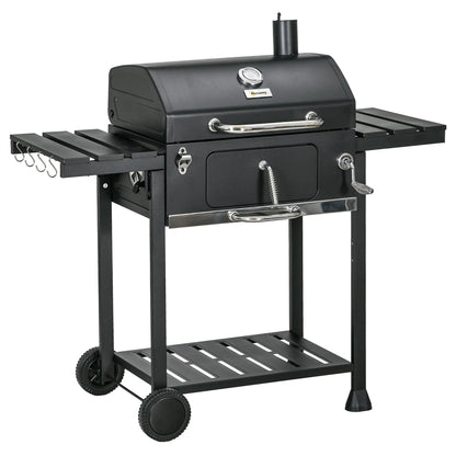 Outsunny Adjustable Charcoal Pan BBQ