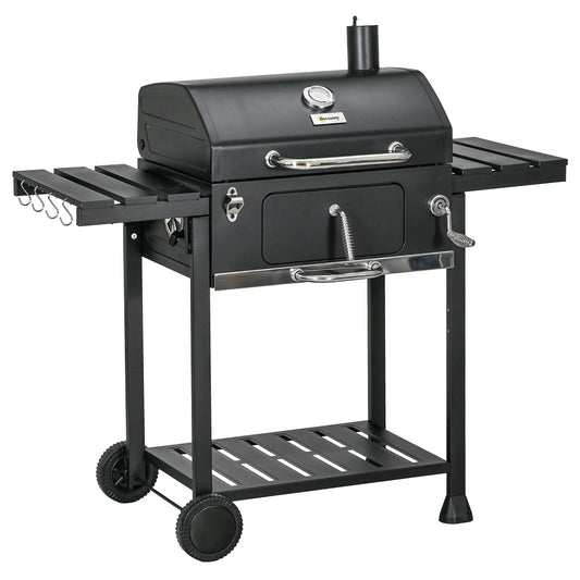 Outsunny Adjustable Charcoal Pan BBQ